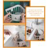 Cabilock 3pcs Wall Mounted Storage Shelf Craft Wall Rack for Kitchen Sink Bathroom Easy Installation Without Drilling Sturdy Material Organizer for Sponges Dishcloths view 4