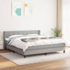 CUMYZO Box Spring Bed with Mattress Light Gray Queen Fabric,Furniture Beds & Accessories Beds & Bed Frames view 1