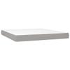 CUMYZO Box Spring Bed with Mattress Light Gray Queen Fabric,Furniture Beds & Accessories Beds & Bed Frames view 4