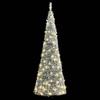 CUMYZO Artificial Christmas Tree Pop-up Flocked Snow 100 LEDs 59.1",Home & Garden Decor Seasonal & Holiday Decorations Christmas Trees view 1