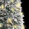 CUMYZO Artificial Christmas Tree Pop-up Flocked Snow 100 LEDs 59.1",Home & Garden Decor Seasonal & Holiday Decorations Christmas Trees view 2