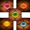 12Pcs Pack Designer Transparent Diya Deepak Special Reusable Diya Colourful Reflection Diya Combo 3D Diya Deepak Reflection Deepak Decorative Diwali Deepak Oil Diye for Decoration view 2