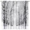 Winter Snowy Forest Curtains, Natural Rural Scenery Ice and Snow Street Tree for Christmas Xmas, Room Darkening Rod Pocket Window Treatments for Living Room Bedroom Kitchen 84x84in view 1