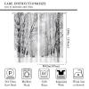 Winter Snowy Forest Curtains, Natural Rural Scenery Ice and Snow Street Tree for Christmas Xmas, Room Darkening Rod Pocket Window Treatments for Living Room Bedroom Kitchen 84x84in view 2