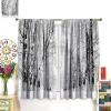 Winter Snowy Forest Curtains, Natural Rural Scenery Ice and Snow Street Tree for Christmas Xmas, Room Darkening Rod Pocket Window Treatments for Living Room Bedroom Kitchen 84x84in view 3