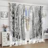 Winter Snowy Forest Curtains, Natural Rural Scenery Ice and Snow Street Tree for Christmas Xmas, Room Darkening Rod Pocket Window Treatments for Living Room Bedroom Kitchen 84x84in view 4
