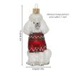 CDL Glass Blown Adorable Poodle Christmas Tree Ornaments (5",Poodle G10) view 2