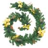 CUMYZO Christmas Garland with LED Lights Green 8.9' PVC,Home & Garden Decor Seasonal & Holiday Decorations Christmas Lighting view 3