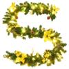 CUMYZO Christmas Garland with LED Lights Green 8.9' PVC,Home & Garden Decor Seasonal & Holiday Decorations Christmas Lighting view 4