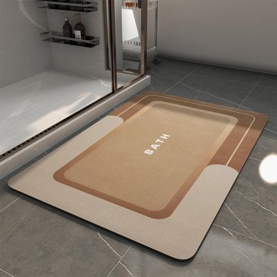 MontVoo-Bath Mat-Bath Rug Non Slip Super Absorbent Stain Resistant Quick Dry Thin Bathroom Rug-Bath Mats for Bathroom Floor Bathtub Vanity-Bathmat Bath Rug Easy Care 17"x27" Brown