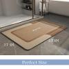MontVoo-Bath Mat-Bath Rug Non Slip Super Absorbent Stain Resistant Quick Dry Thin Bathroom Rug-Bath Mats for Bathroom Floor Bathtub Vanity-Bathmat Bath Rug Easy Care 17"x27" Brown view 2