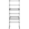 CUMYZO 3-Tier Laundry Drying Rack with Wheels Silver 23.6"x27.6"x50.8",Home & Garden Household Supplies Laundry Supplies Drying Racks & Hangers view 2