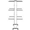 CUMYZO 3-Tier Laundry Drying Rack with Wheels Silver 23.6"x27.6"x50.8",Home & Garden Household Supplies Laundry Supplies Drying Racks & Hangers view 3