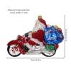 CDL Glass Blown Motorbike Riding Santa Ornaments (5",Santa G84) view 2