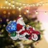 CDL Glass Blown Motorbike Riding Santa Ornaments (5",Santa G84) view 4