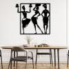 Metal Wall Art, African Women Metal Wall Decor, African American Metal Wall Art, African Women Wall Art, African American Wall Decor, African Ladies, Women Wall Hanging, Home Decor (Gold, 38"x35"|97x90cm) view 2