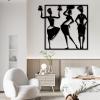 Metal Wall Art, African Women Metal Wall Decor, African American Metal Wall Art, African Women Wall Art, African American Wall Decor, African Ladies, Women Wall Hanging, Home Decor (Gold, 38"x35"|97x90cm) view 3