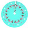 Christmas Tree Skirt Tropical Blue Flamingo Xmas Tree Skirt for Festive Holiday Party Santa Tree Mat Home New Year House Decorations Indoor Outdoor 30 Inch view 1