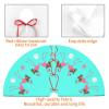 Christmas Tree Skirt Tropical Blue Flamingo Xmas Tree Skirt for Festive Holiday Party Santa Tree Mat Home New Year House Decorations Indoor Outdoor 30 Inch view 4