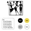 Metal Wall Art, African Women Metal Wall Decor, African American Metal Wall Art, African Women Wall Art, African American Wall Decor, African Ladies, Women Wall Hanging, Home Decor (Silver, 42"x39"|108x100cm) view 4