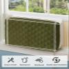 QueenKer Indoor Air Conditioner Cover, Solid Color Dark Olive Green Waterproof Indoor AC Cover Inside Window AC Cover with Free Elastic Straps for Window Units, 21 X 15 X 3.5 Inch view 3