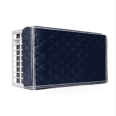 QueenKer Indoor Air Conditioner Cover, Solid Color Dark Blue Waterproof Indoor AC Cover Inside Window AC Cover with Free Elastic Straps for Window Units, 21 X 15 X 3.5 Inch