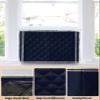 QueenKer Indoor Air Conditioner Cover, Solid Color Dark Blue Waterproof Indoor AC Cover Inside Window AC Cover with Free Elastic Straps for Window Units, 21 X 15 X 3.5 Inch view 2