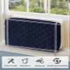 QueenKer Indoor Air Conditioner Cover, Solid Color Dark Blue Waterproof Indoor AC Cover Inside Window AC Cover with Free Elastic Straps for Window Units, 21 X 15 X 3.5 Inch view 3