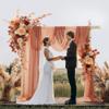 Ting's time Artificial Wedding Arch Flowers Kit(Pack of 4) 2pcs Large Artificial Flower Swags with 2pcs Draping Fabric for Wedding Party Ceremony Decoration(Burnt Orange) view 2