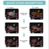 Victoroes Christmas Coffee Mat, Winter Snowman Snowflake Xmas Black Dish Drying Mat for Kitchen Counter Absorbent Coffee Bar Mat Hide Stain Rubber Backed Espresso Coffee Machine Mat, 12"x20" view 3