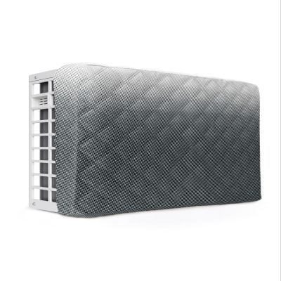 QueenKer Indoor Air Conditioner Cover, Solid Gradient Polka Dot Grey Waterproof Indoor AC Cover Inside Window AC Cover with Free Elastic Straps for Window Units, 21 X 15 X 3.5 Inch