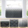 QueenKer Indoor Air Conditioner Cover, Solid Gradient Polka Dot Grey Waterproof Indoor AC Cover Inside Window AC Cover with Free Elastic Straps for Window Units, 21 X 15 X 3.5 Inch view 2
