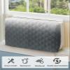 QueenKer Indoor Air Conditioner Cover, Solid Gradient Polka Dot Grey Waterproof Indoor AC Cover Inside Window AC Cover with Free Elastic Straps for Window Units, 21 X 15 X 3.5 Inch view 3