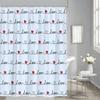 YSSFAV Valentine's Day Love Shower Curtain Red Heart Minimalist Modern Romantic Blue Bathroom Decor Curtains Set with Hooks view 4