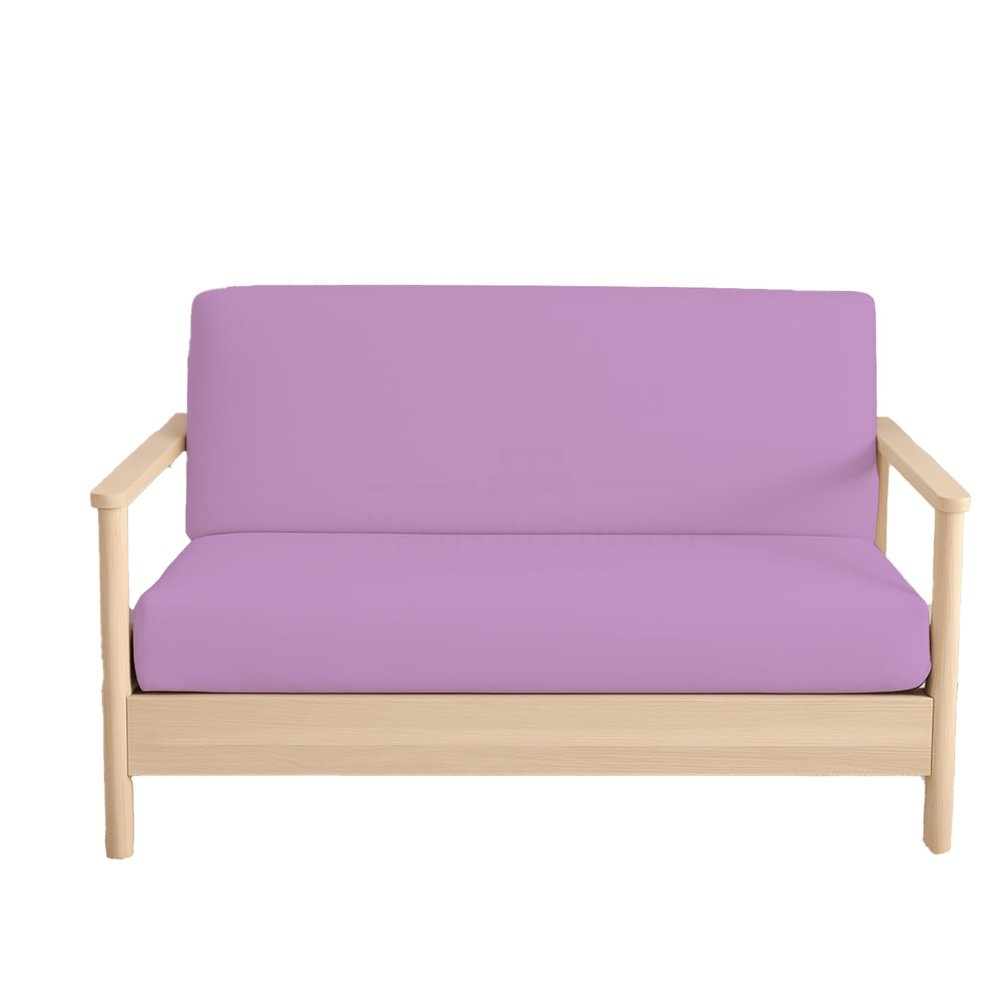 Full Size Armless Futon Covers - 100% Egyptian Cotton Futon Slipcovers - Zippered Couch Cover Sofa Bed Protector, Sleeper Sofa Cover, Machine Washable, Lilac