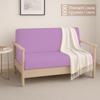 Full Size Armless Futon Covers - 100% Egyptian Cotton Futon Slipcovers - Zippered Couch Cover Sofa Bed Protector, Sleeper Sofa Cover, Machine Washable, Lilac view 3