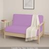 Full Size Armless Futon Covers - 100% Egyptian Cotton Futon Slipcovers - Zippered Couch Cover Sofa Bed Protector, Sleeper Sofa Cover, Machine Washable, Lilac view 4