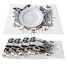 Skull Butterfly Rose Flower Skeleton Placemats Set of 4 Decorative Dinner Place Mats Washable Table Mat for Gifts, Holiday, Birthday Party, Wedding & Dining view 2