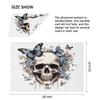 Skull Butterfly Rose Flower Skeleton Placemats Set of 4 Decorative Dinner Place Mats Washable Table Mat for Gifts, Holiday, Birthday Party, Wedding & Dining view 4