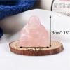 AtkitS Smiling Buddha Figurine Gem Handicraft Carving Natural Stones Rose Quartz Aventurine Meditation Treatment Home Decoratio (Color : Aventurine Quartz) view 3