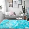 Gilt Gold Marble Area Rugs, Turquoise Gold Modern Abstract Soft Washable Carpet, Soft Non-Slip Machine Large Rugs for Kids Teen Girls Boys Bedroom Living Room Office(4x6ft view 3