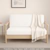 Full Size Armless Futon Covers - 100% Egyptian Cotton Futon Slipcovers - Zippered Couch Cover Sofa Bed Protector, Sleeper Sofa Cover, Machine Washable, White view 2