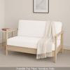 Full Size Armless Futon Covers - 100% Egyptian Cotton Futon Slipcovers - Zippered Couch Cover Sofa Bed Protector, Sleeper Sofa Cover, Machine Washable, White view 4