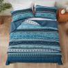 WONGS BEDDING Boho Quilt Set Full Size, Blue Bohemian Full Quilt Bedding Set, Lightweight Microfiber Bed Decor Bedspread with Pillow Shams for All Season 90"x78"(3 Pieces, Full) view 4