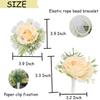 AWARDSEN Champagne Corsage,Champagne Pocket Boutonniere,2pcs Prom Corsage and Boutonniere Set,Silk Boutonniere for Men,Wedding Prom Graduate Decor view 4