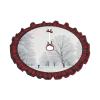 Trees On Snowy Days Print Christmas Tree Skirt Red Black Plaid Border Xmas Tree Skirt Holiday New Year Party Christmas Party Decor. 30 in 36 in 48 in view 2