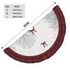 Trees On Snowy Days Print Christmas Tree Skirt Red Black Plaid Border Xmas Tree Skirt Holiday New Year Party Christmas Party Decor. 30 in 36 in 48 in view 4