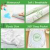 GOONIK California King Mattress Protector, Breathable Bamboo Viscose Waterproof Cal King Mattress Pad Cover with 6-18 inches Deep Pocket view 3