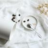 COLLECTIVE HOME - Ceramic Coffee Spoon Rest, Monogram Ceramic Spoon Holder, 3.8 Inches Coffee Spoon Holder, Mini Teaspoon Rest, Small Spoon Holder for Stove Coffee Bar (w) view 2