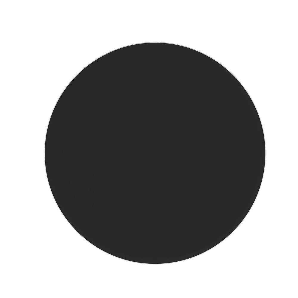 JESAHAI Round Black Tempered Glass Table Top, 2/5" Inch Thick Beveled Polished Edge Table Top (28")